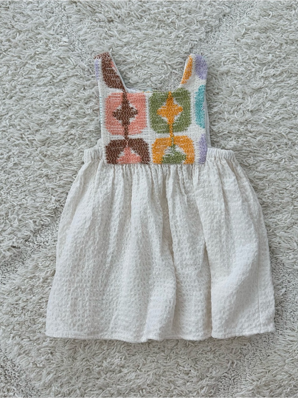 Zara Embroidered Tank Dress